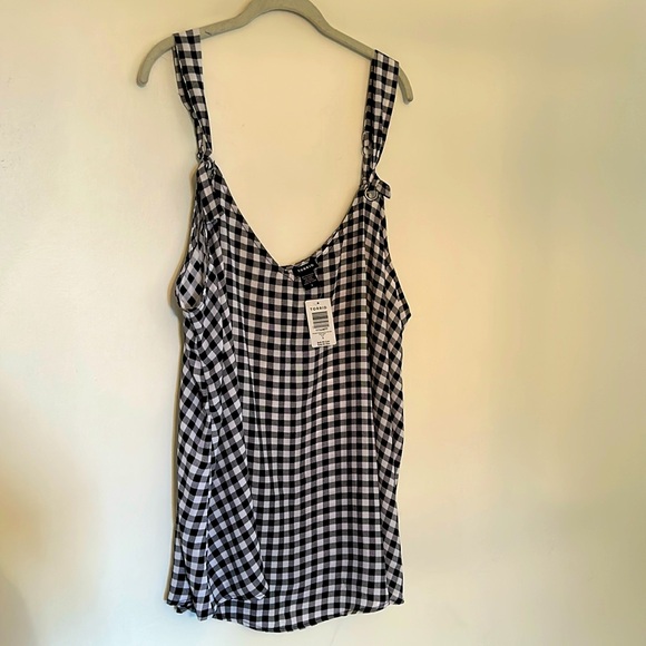 NWT Torrid 3 Gingham Georgette O Ring Cami - Picture 1 of 6